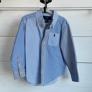 Ralph Lauren Blue and White Striped shirt.